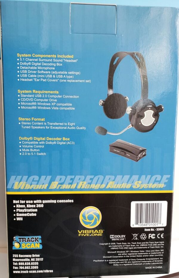 Track Scan Wired Headset Headphone with Inline Mic and Volume USB - Image 5