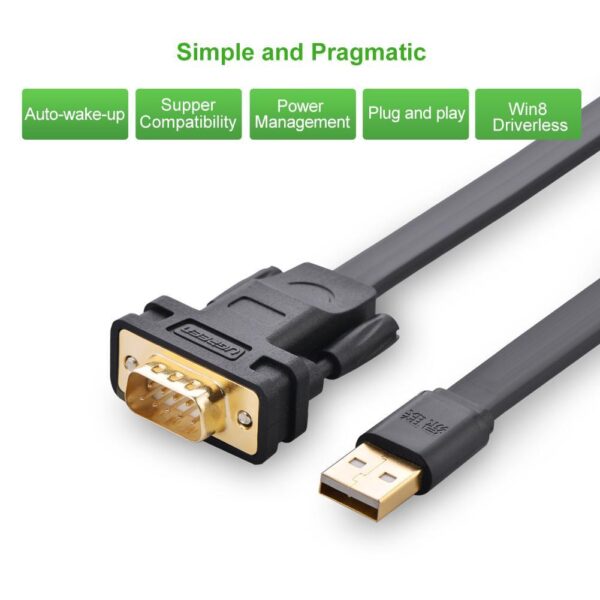 Ugreen  USB 2.0 to RS232 DB9 Serial Cable Converter Adapter PL2303 2M - Image 4