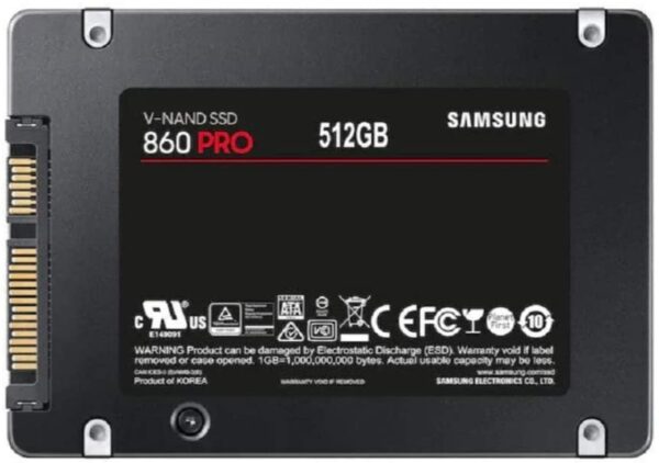 SAMSUNG 860 Pro 512GB SATA 2.5″ INTERNAL SSD (MZ-76P512)V-NAND TECHNOLOGY - Image 2
