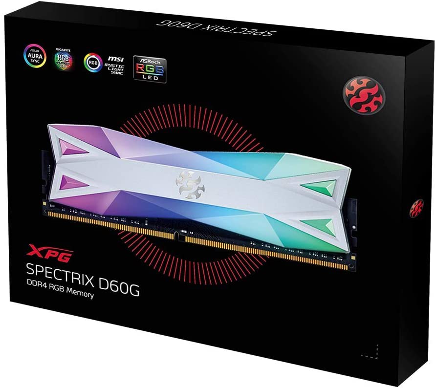 XPG DDR4 D60G RGB 16GB (2x8GB) 3200MHz PC4-25600 U-DIMM CL16-20-20 Desktop  Memory Kit White (AX4U320038G16A-DW60) – E Source Mart – Your Online Source  for Tech Accessories