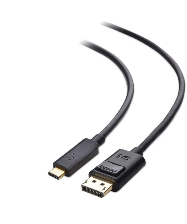 Tripp Lite USB C to DisplayPort 4K Adapter Cable Thunderbolt 3 , USB Type C to DP, USB-C, USB Type-C 6' 6ft (U444-006-DP), black