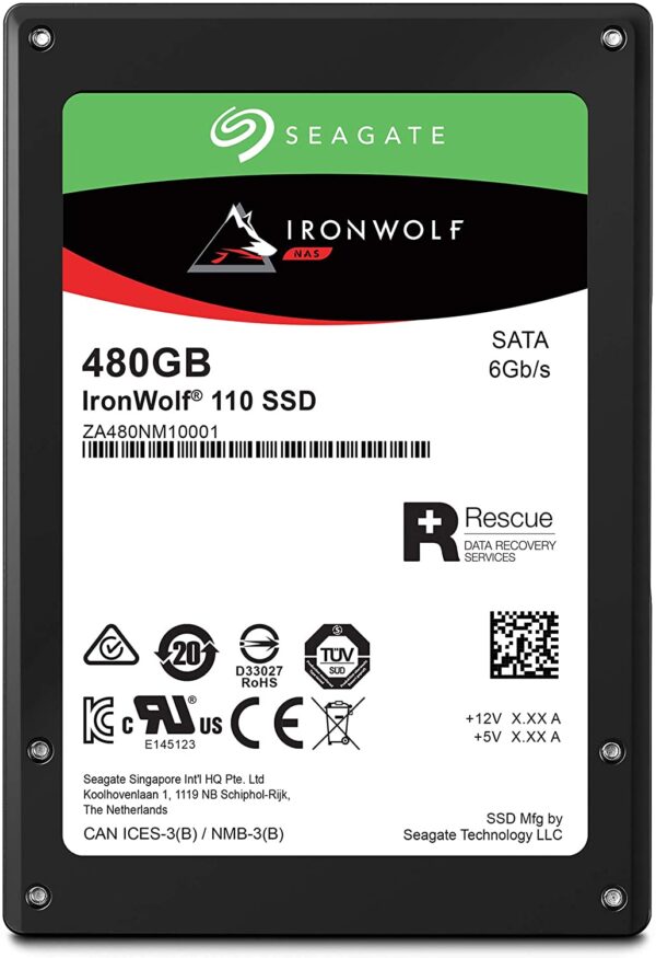 Seagate 480GB IronWolf 110 2.5" SATA NAS SSD (ZA480NM10001) - Image 2