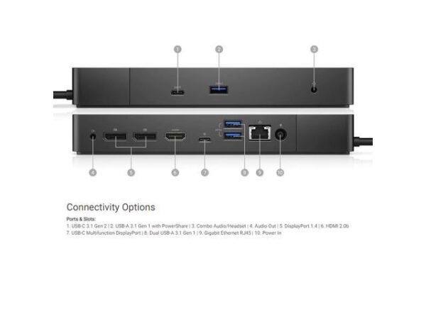 Dell Dock WD19 - docking station - USB-C - HDMI, 2 x DP, USB-C - Image 3