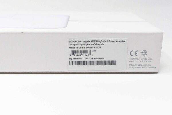 Apple 85W MagSafe 2 Power Adapter with cable for  MacBook Pro with Retina display - Image 2